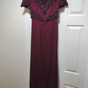 Stephen Yearick evening gown, plum, size 4-6